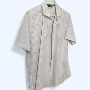 Murano Light Gray Geometric Short Sleeve Shirt